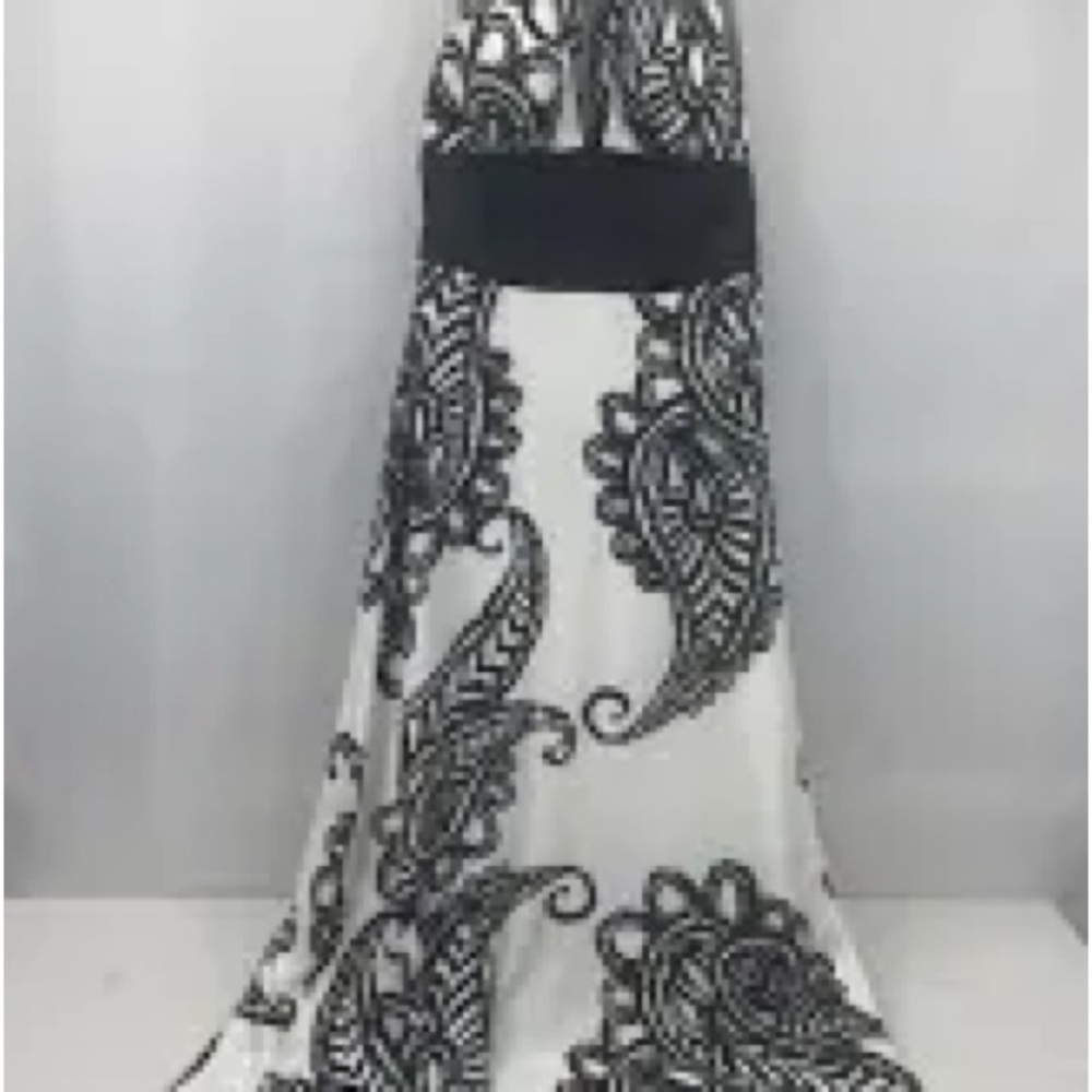 White House Black Market Black and White Maxi Dress